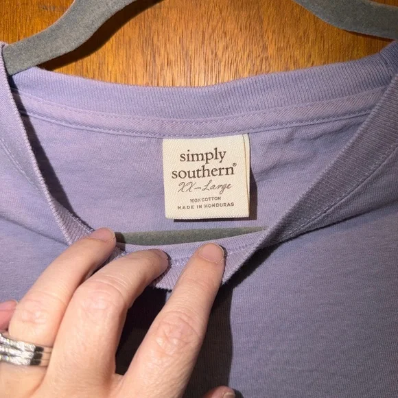 Simply Southern Purple Long Sleeve Shirt women’s size XXL - Picture 4 of 6